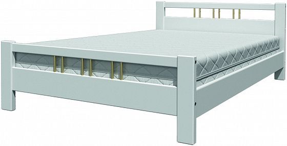 Кровать "Вероника-3" 1200 мм (ламели) - Кровать "Вероника-3" 1200 мм (ламели), Цвет: Белый античный