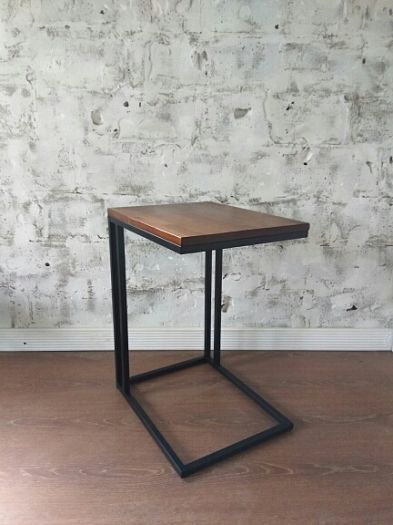 Придиванный столик - Придиванный столик, Цвет: Массив березы/Черный